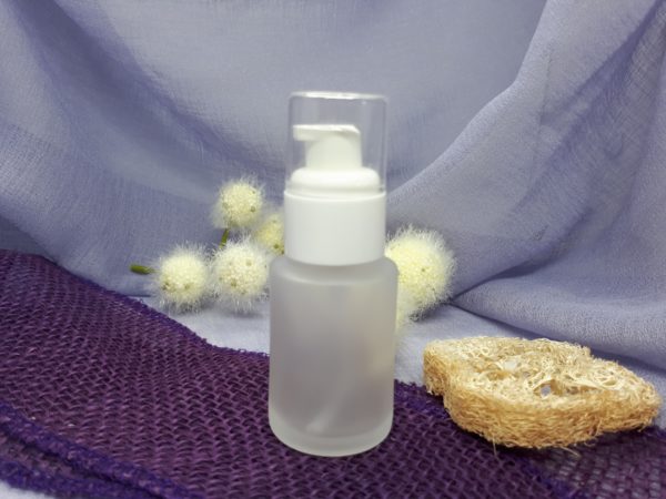 Glasflasche matt mit Pumpe