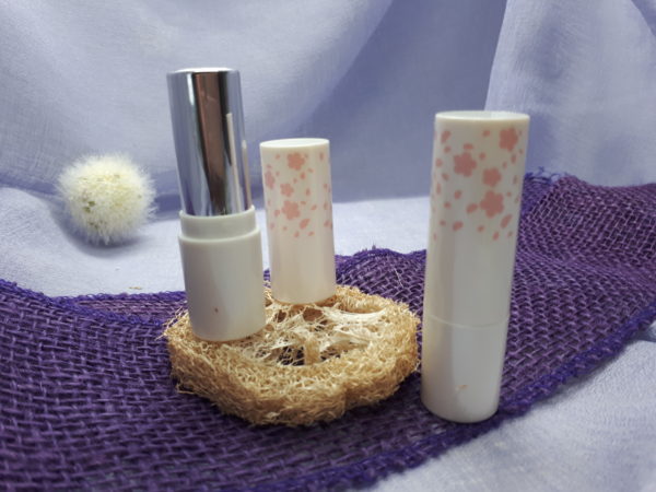 Lippenstifthülse weiß-rosé