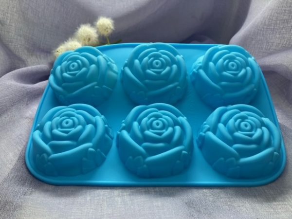 Silikonform rose blau