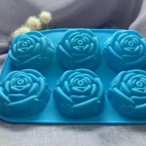 Silikonform rose blau