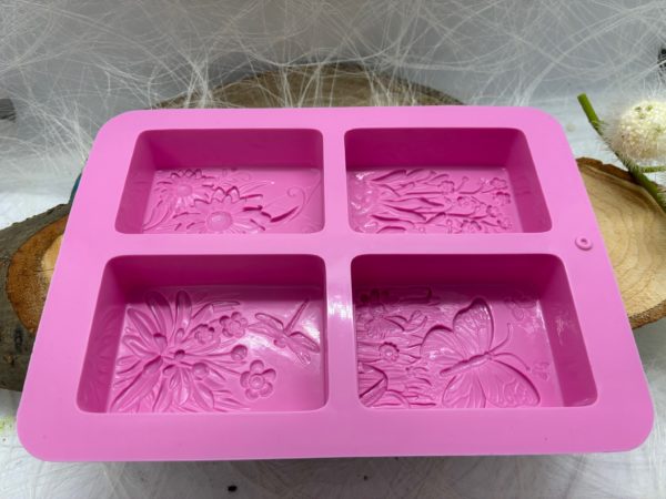 Silikonform Blumen 4er